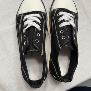 Black and White Canvas Sneakers